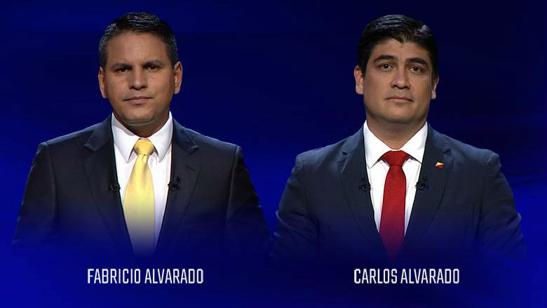 Candidatos presidenciales para segunda ronda electoral en Costa Rica. Abril del 2018.