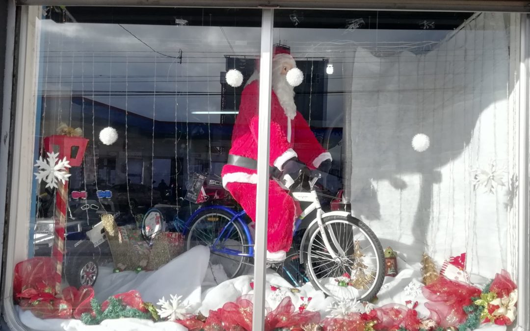 Santa en bici de la tienda de Pigo Pérez
